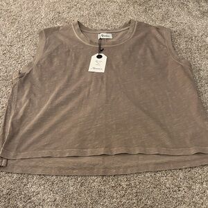 Aritzia Women's Brown Sleeveless Tank Top